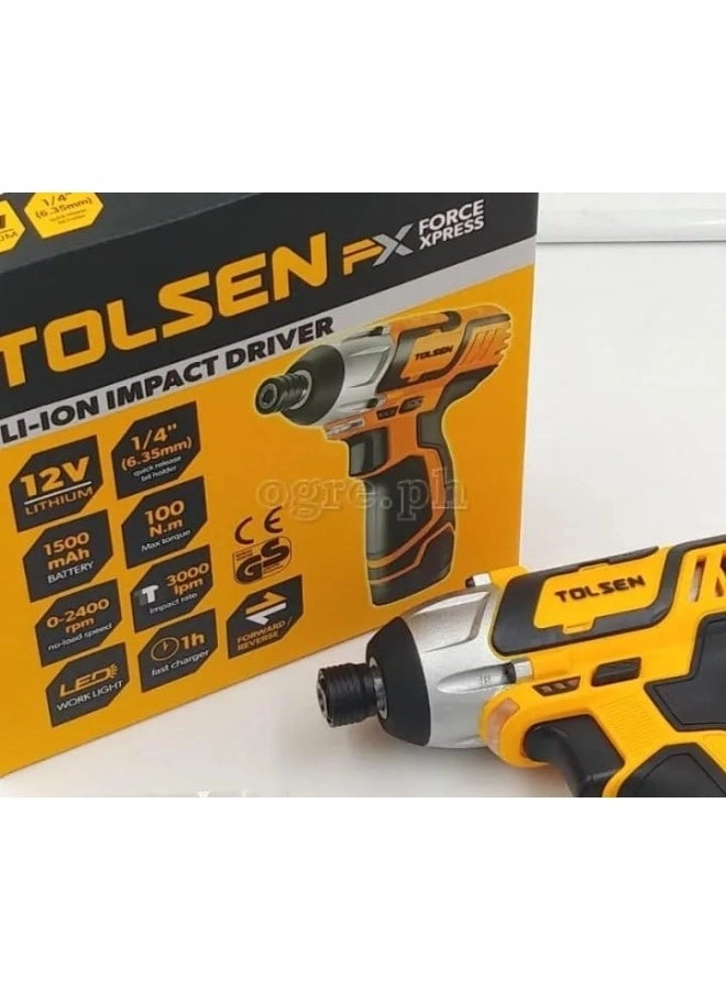 Li-Ion Cordless Drill & Impact Driver Set - 1500mAh 12V