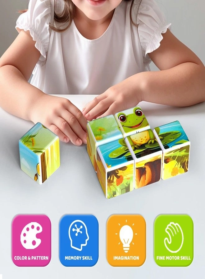 3D Magnetic Cubic Jigsaw Puzzle - 6pcs