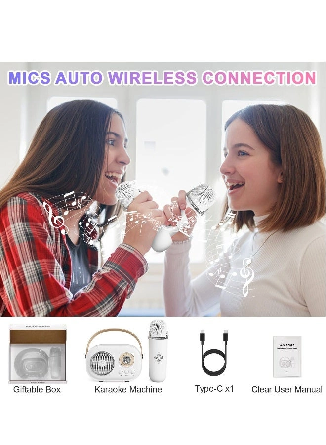 Kids Karaoke Machine - 2 Wireless Microphones