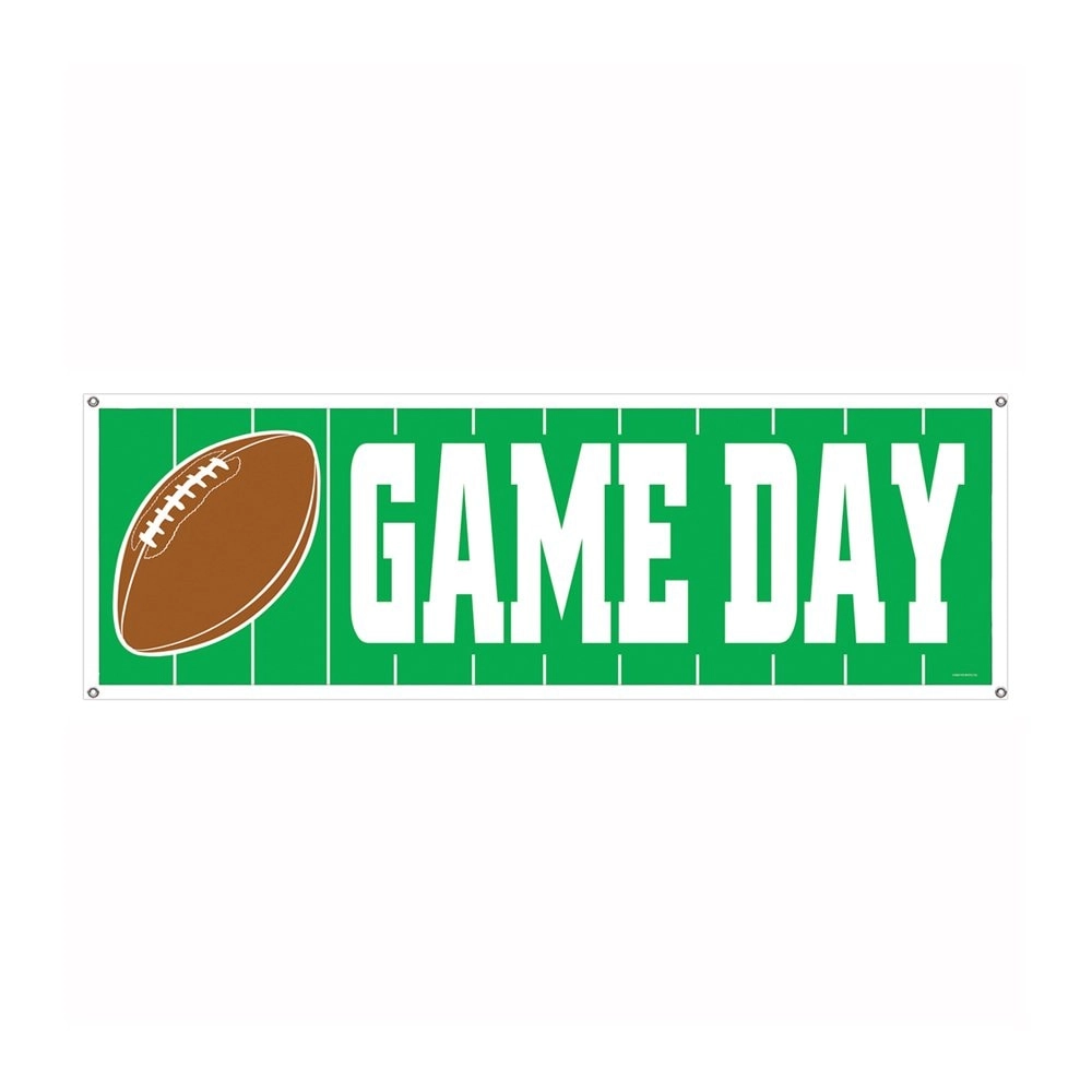 MZA STORES Game Day Football Sign Banner - 1 count