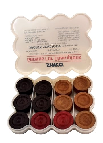 Premia - Carrom Coins Wooden Ashwood Box