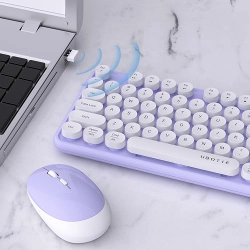 Colorful Computer Wireless Keyboard Mouse Combos - Wired/Wireless