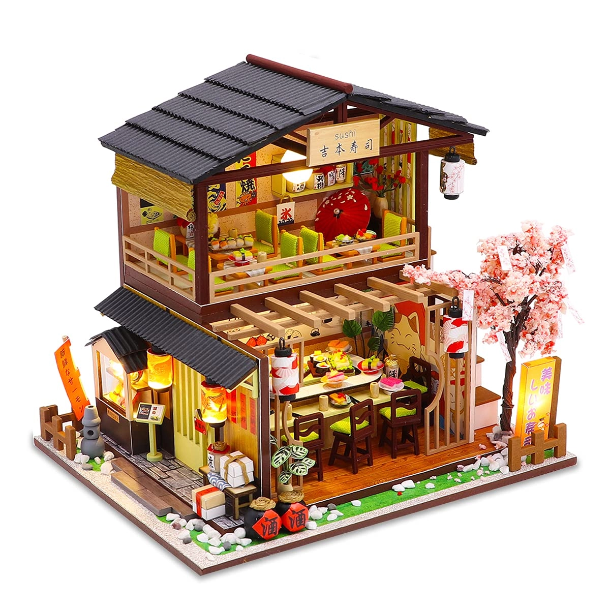 DIY Miniature Dollhouse Kit - Tiny House 1:24