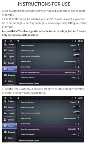Rear View Camera Fisheye - Night vision Wired 1080P