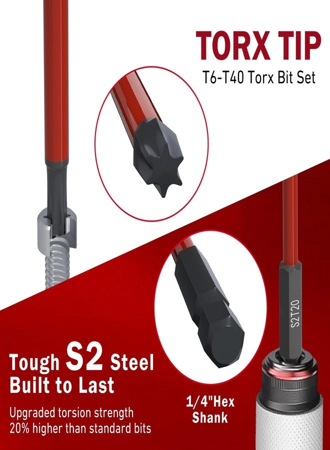 Long Torx Bit Set - 13-Piece 6-Inch (150mm)