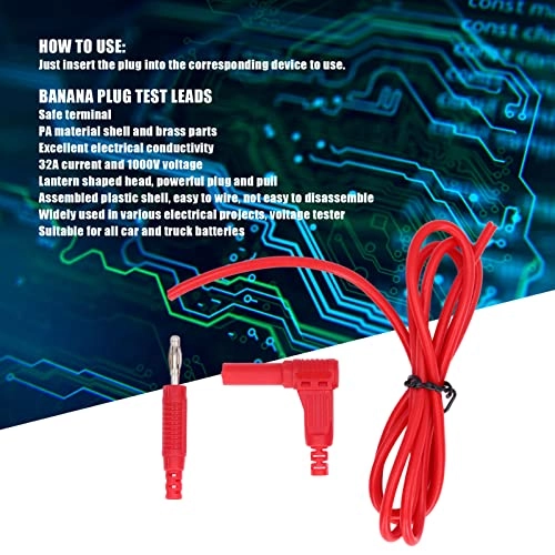 Alligator Clips Electrical Test Leads - 1A 30V 4mm