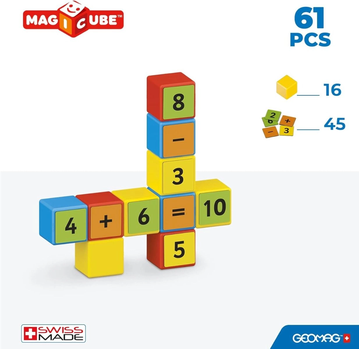 Magicube Math Building Clips - 61pcs