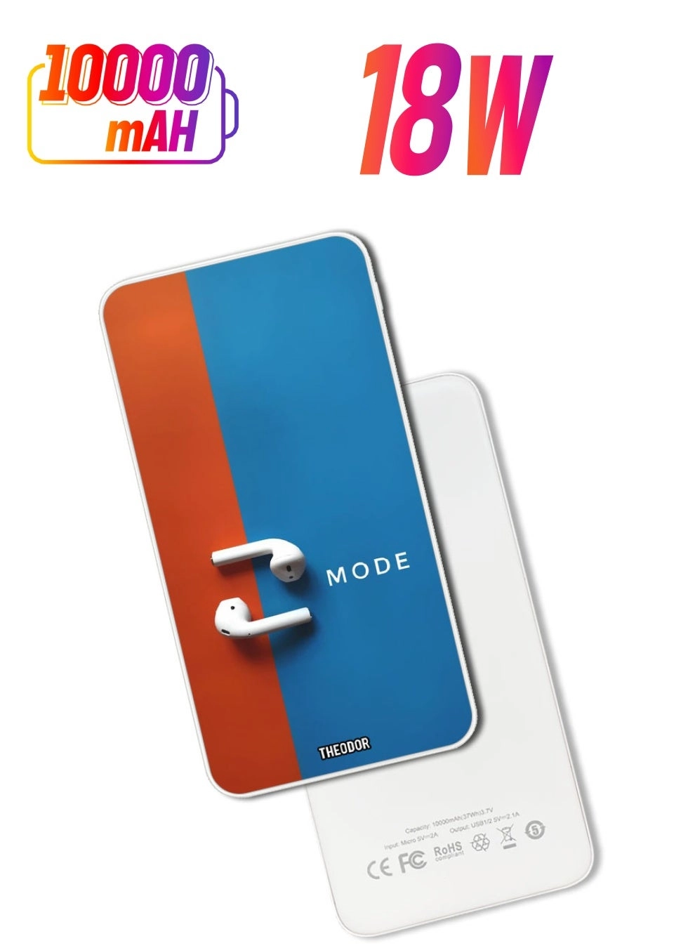 Theodor PPBA363 - 10000 mAh Quick Charging