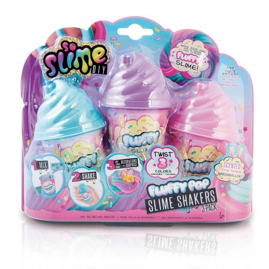 Generic Fluffy Pop Slime Shaker - 3 pcs 8+ years Pack