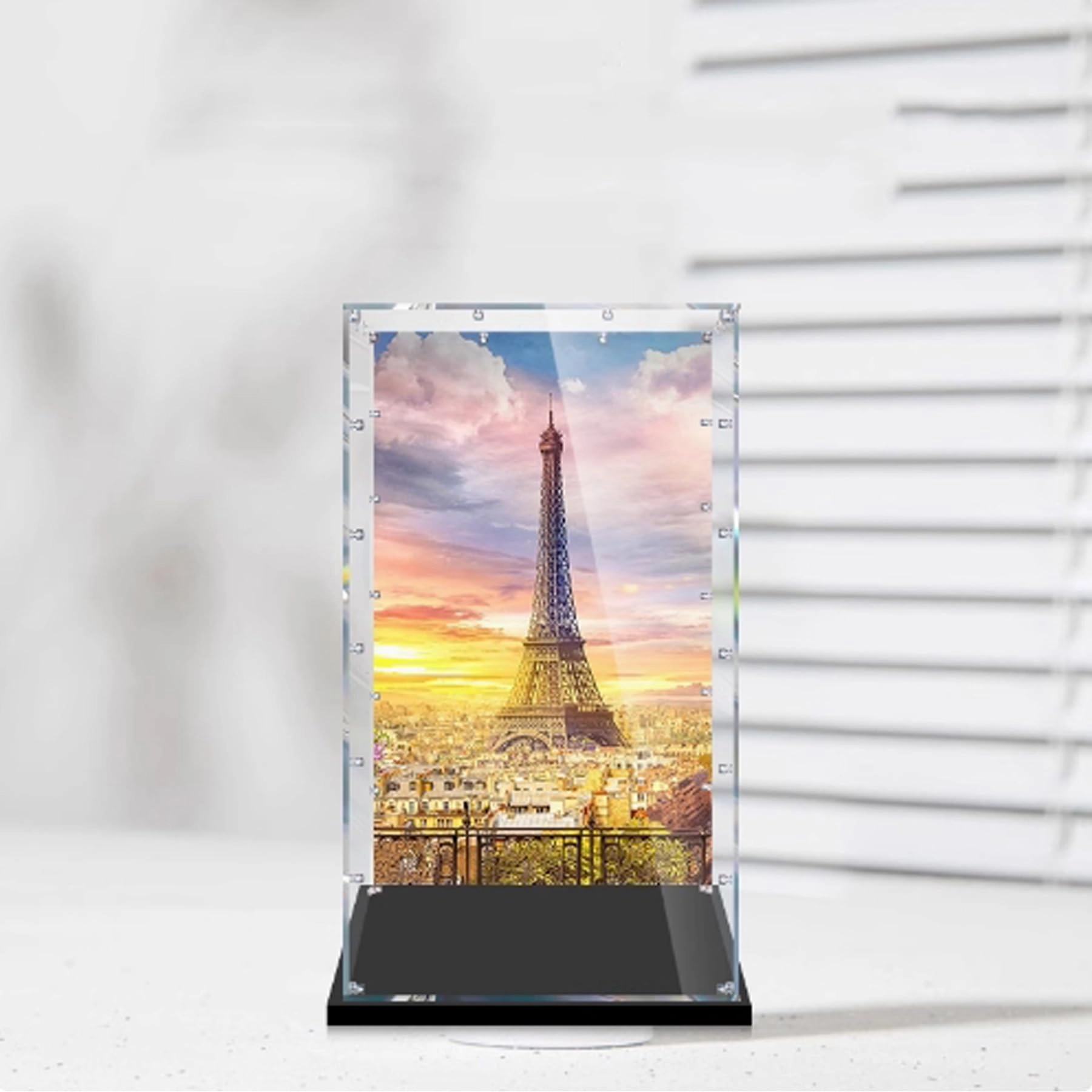 FEIRUBO Acrylic Display Box (10307) - 60 x 60 x 155 cm Black Base+back Spray
