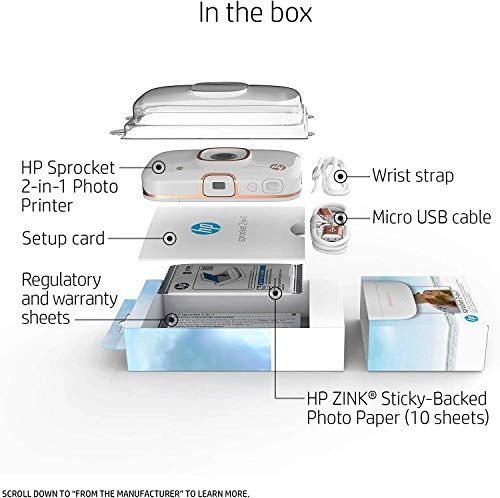 Sprocket 2-in-1 - 2x3" sticky-backed paper Portable