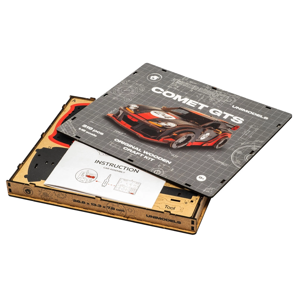 Comet GTS 3D Puzzle (4107390-COMET_GTS_BLACK-RED) - 219 pcs