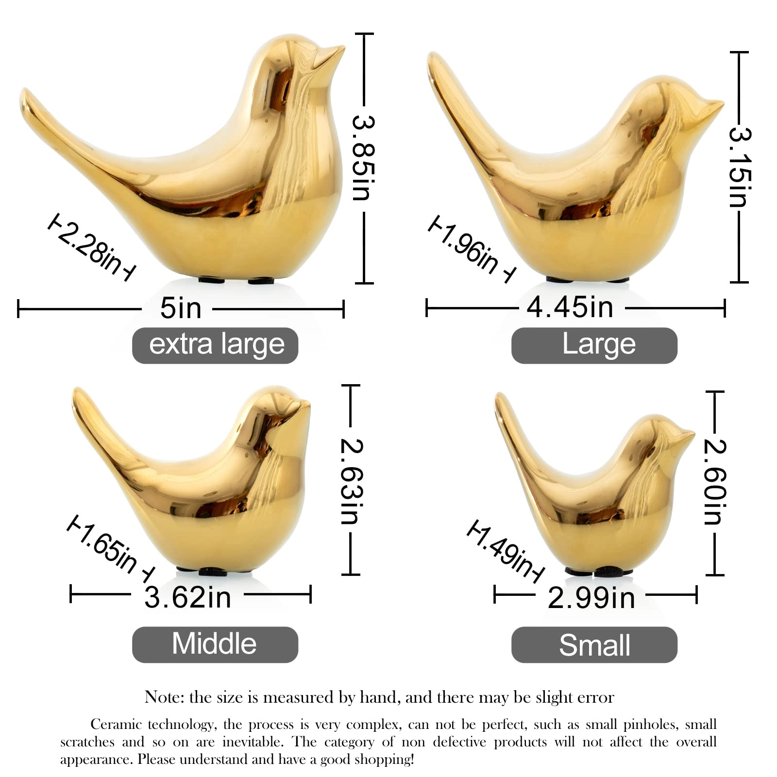 White Birds Statues - Ceramic