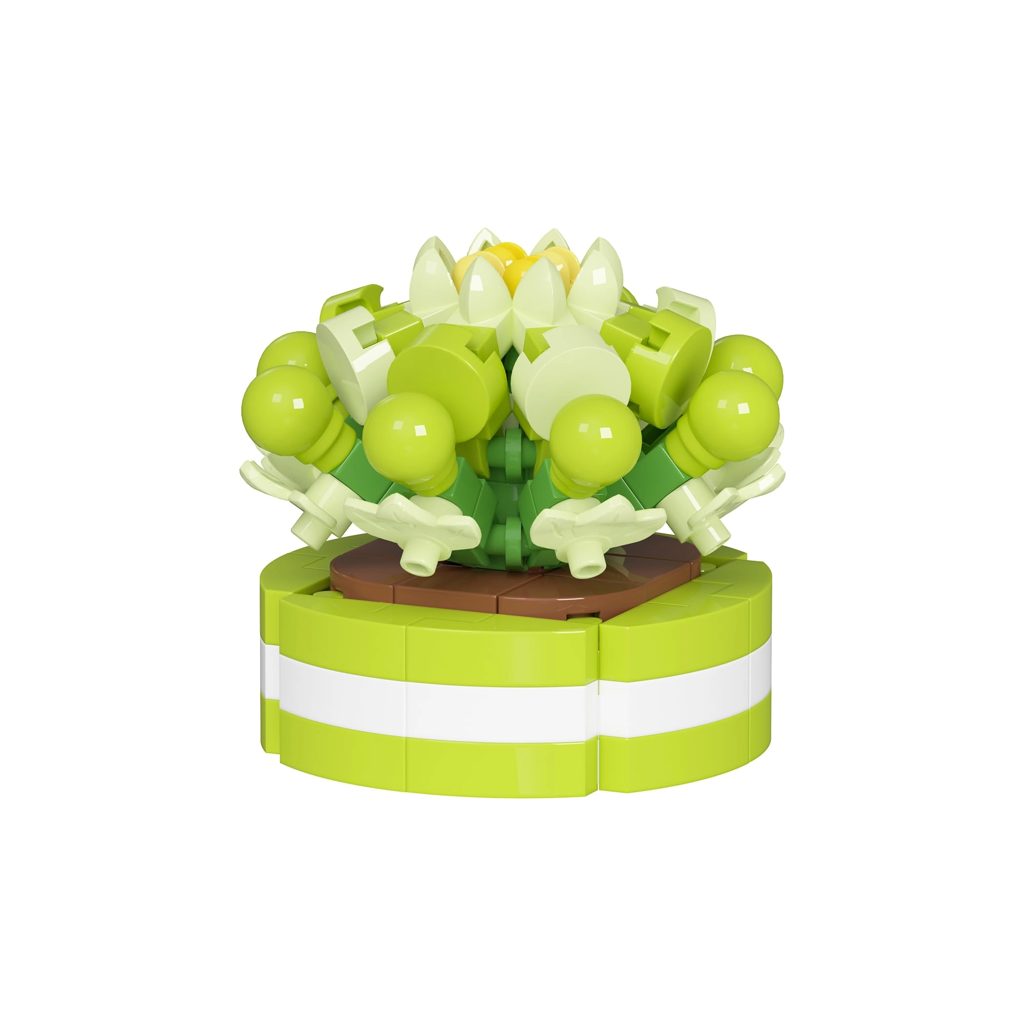 Sacblirr Succulent Building Toy - Pink Red Moon Floral