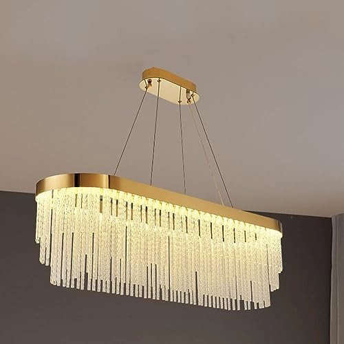 Crystal Chandelier - Golden tricolor light 100*38*30cm