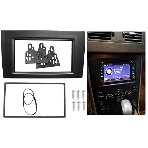 Center Console Radio Fascia - Double Din 178x102mm Silver