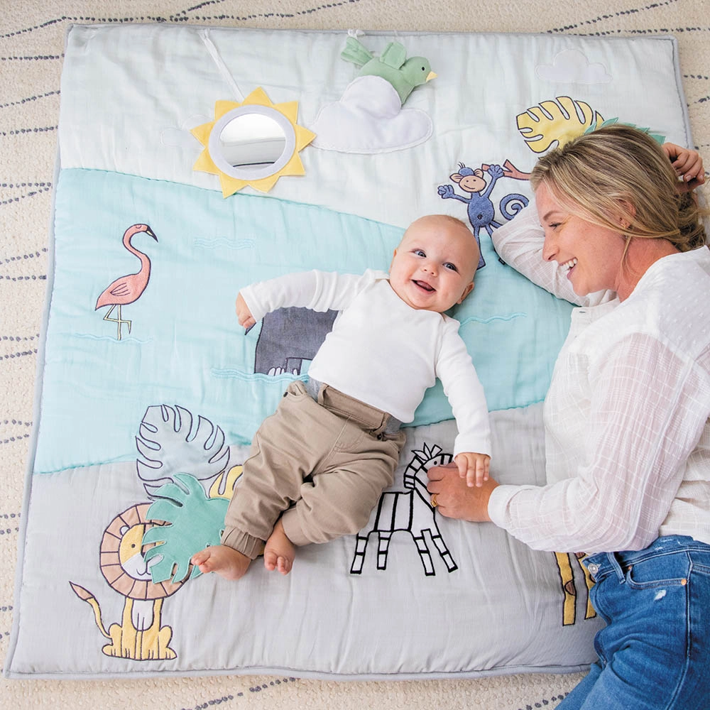 Baby Bonding Playmat - stylish jungle jam print 0 month & above