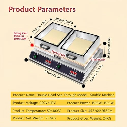 Electric Souffle Machine - Double head