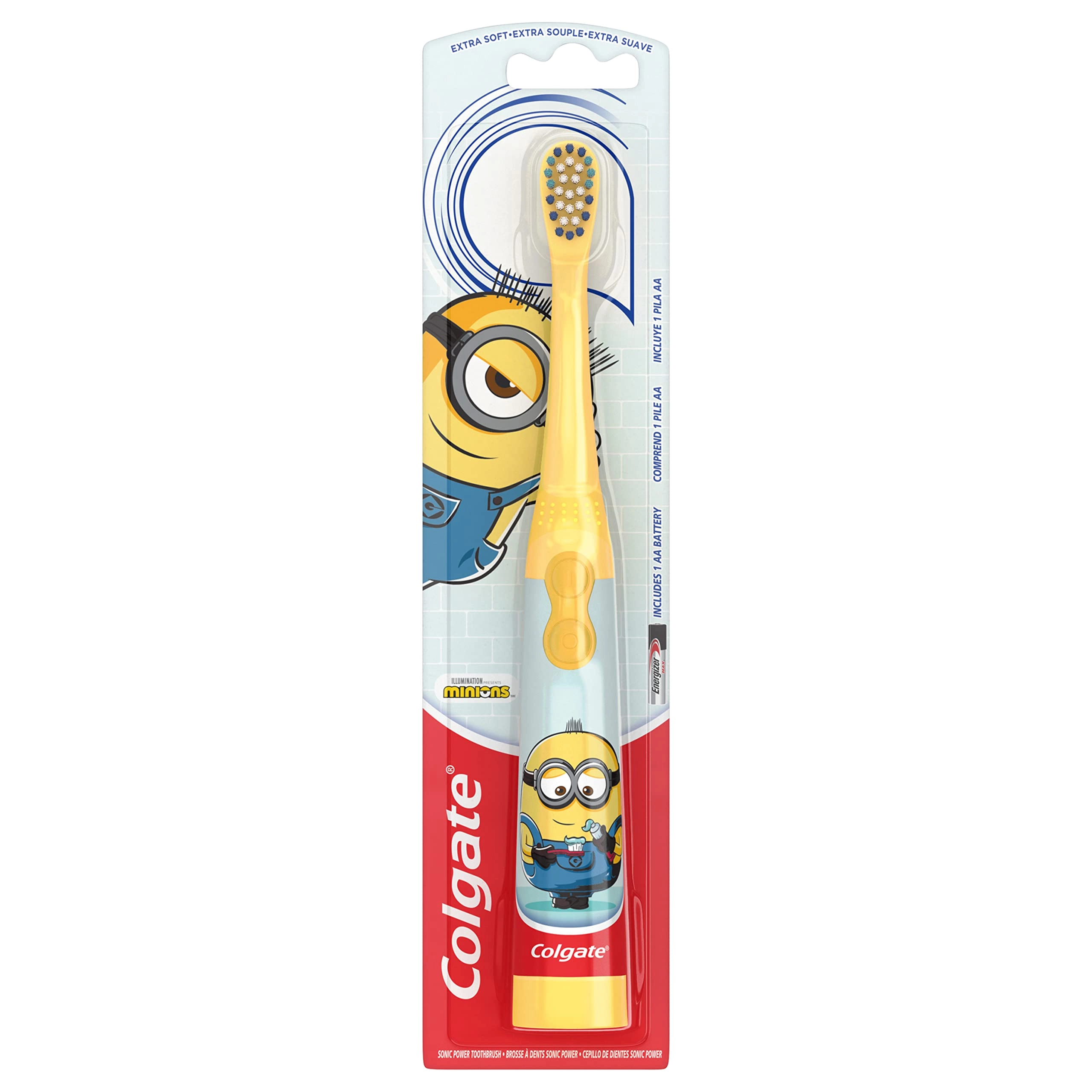 Colgate Kids Minions Toothbrush - Extra Soft Sonic Battery Powered