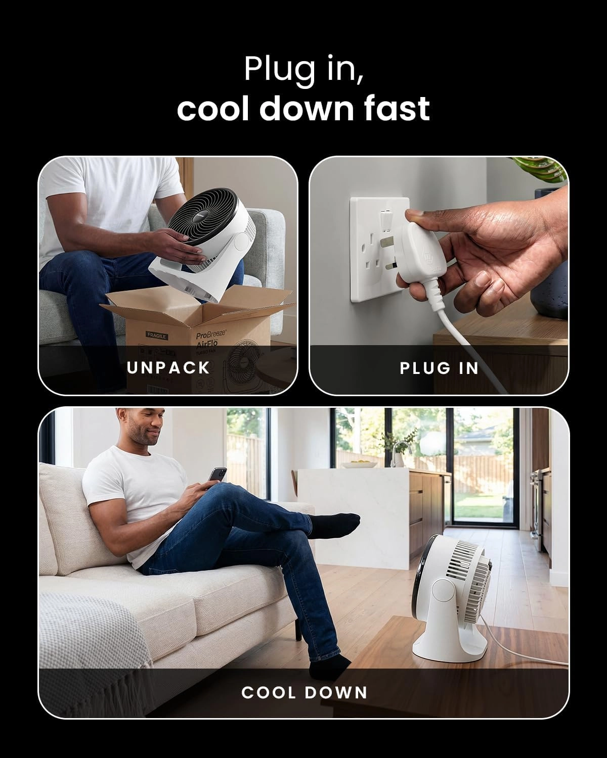 AirFlo Mini - 3 Speed 90° Variable Tilt
