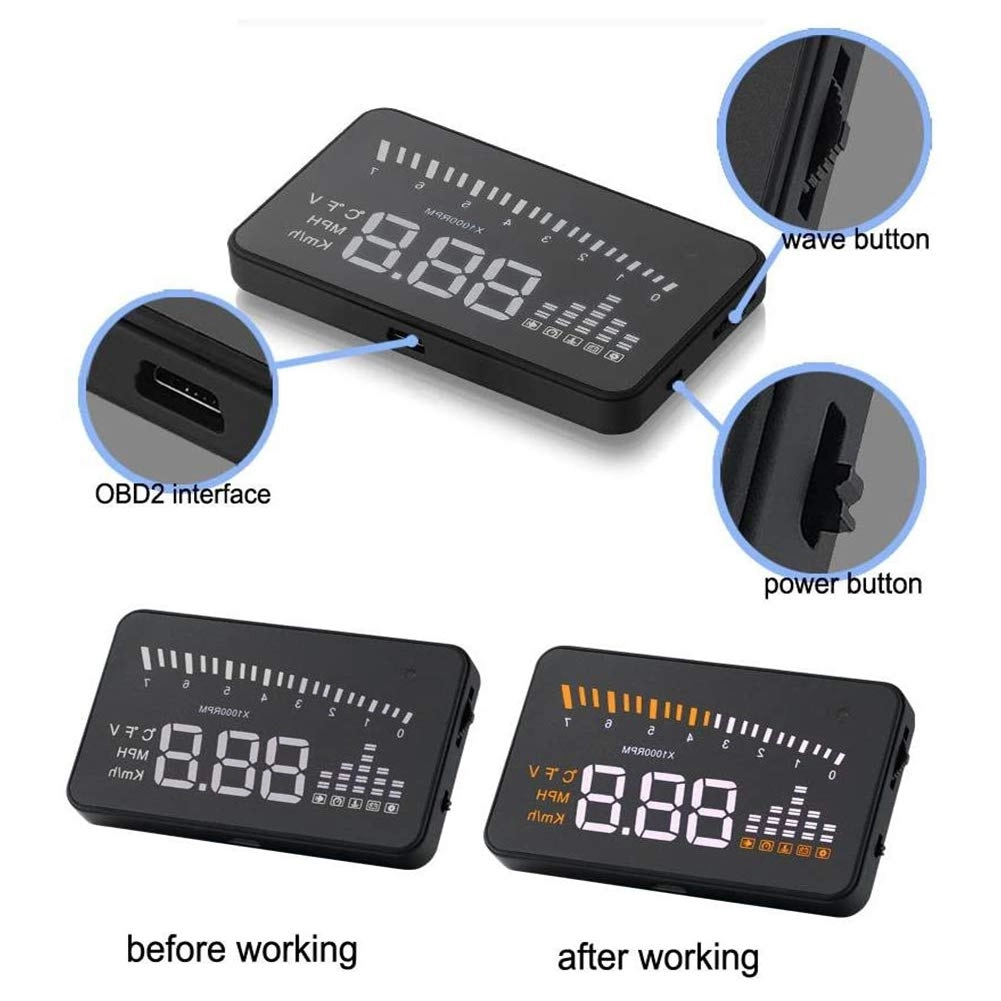 Heads Up Display - OBD II Color LED GPS