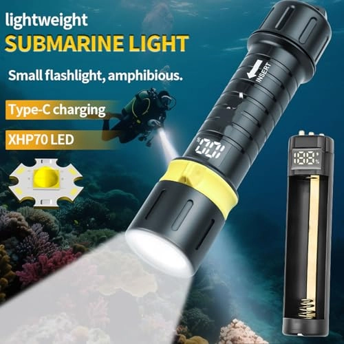 Dive Flashlight - Aluminum Alloy Fast USB Charging