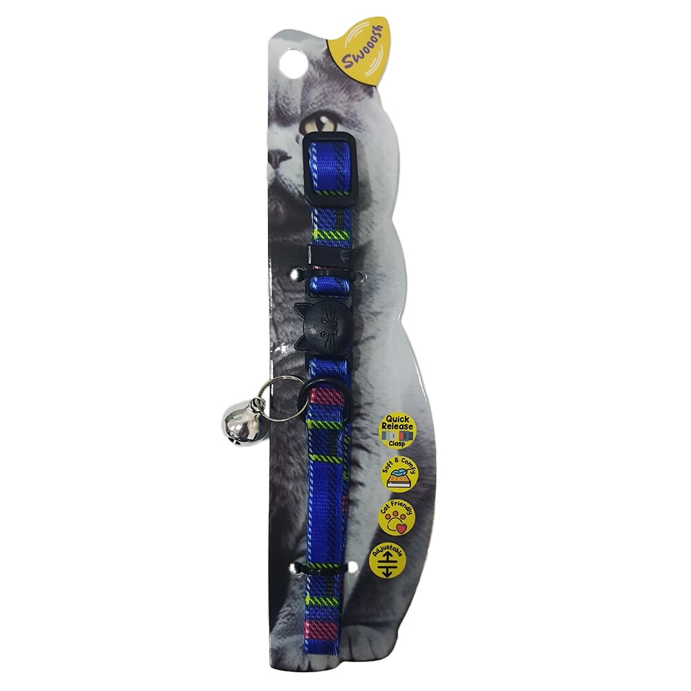 Pet Corner Trading LLC Swooosh Cat Nylon Collar - C-10mm 18/28cm cat