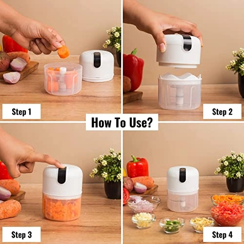 Mini Electric Chopper - 45W + Blender Bottle - 150W