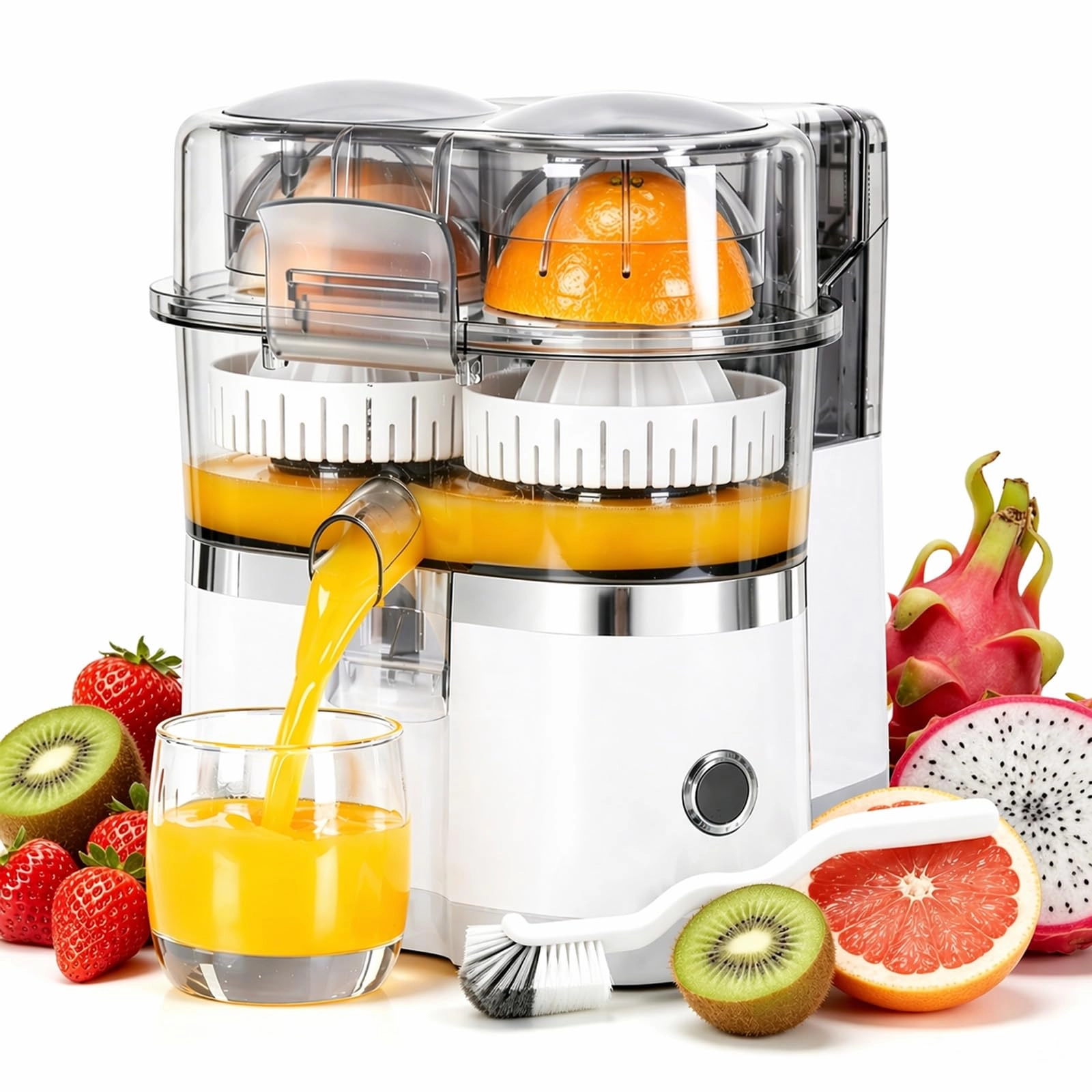 HJJMIEV Dual Head Electric Citrus Juicer - 150W ≤400mL