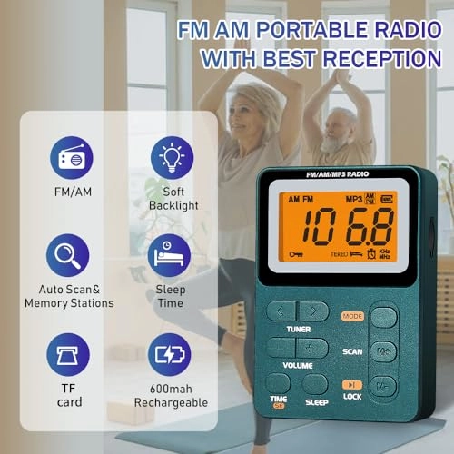 Pocket am fm Radio - Portable
