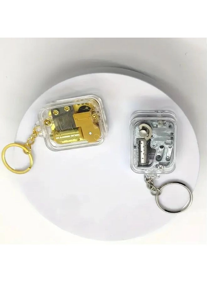 Generic Music Box Backpack Buckle Keychain - Mixed Color PVC Silver