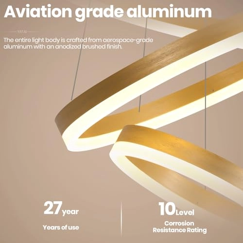 Round LED Chandelier - 3000K 4000K 6000K Dimmable