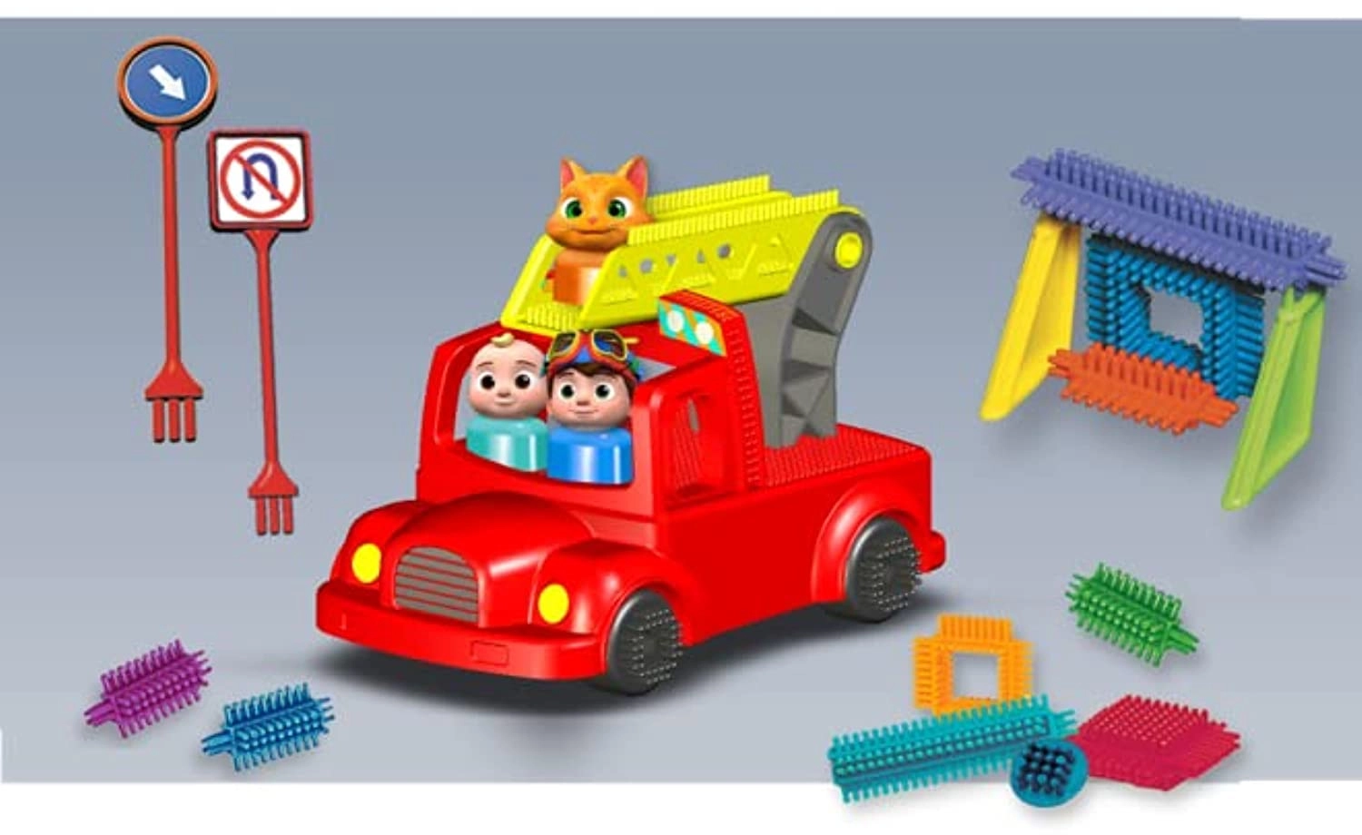 CoComelon Fire Truck Building Blocks - 1 pcs