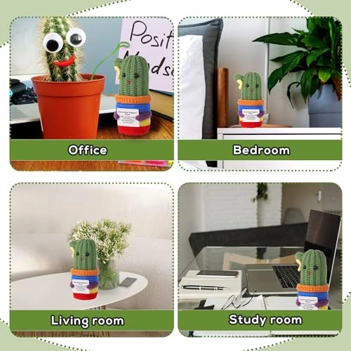 Cactus Funny Positive 13 cm Crochet