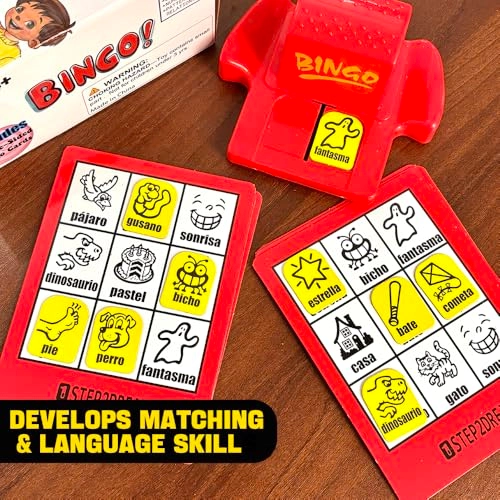 Spanish Vocabulary Bingo - Sight Words English & Arabic