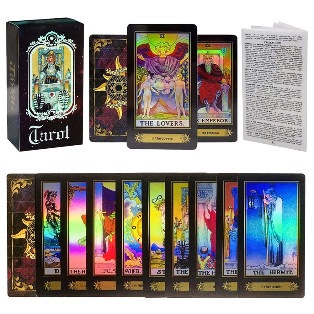 Tarot Cards Deck - 78 Holographic English Edition