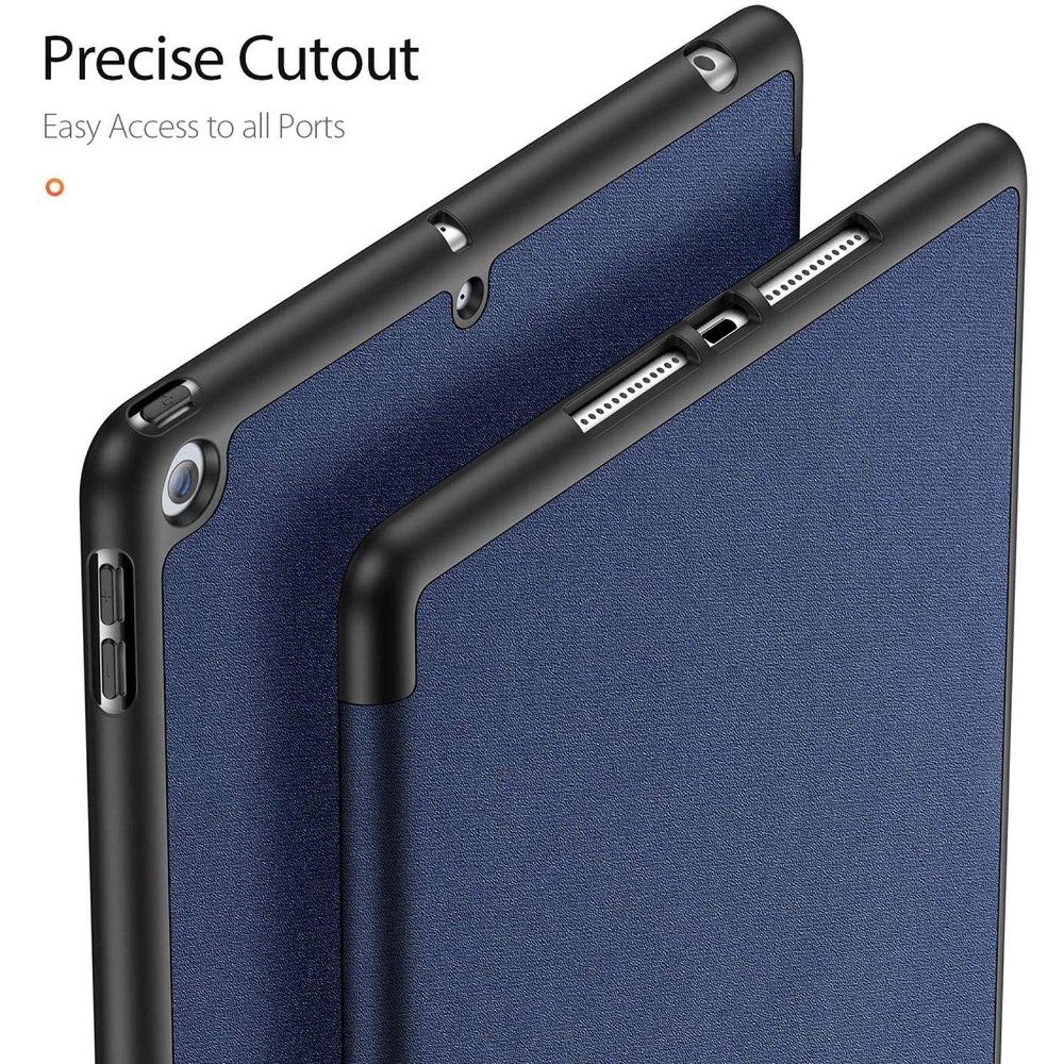 Trifold Stand Case with Pencil Holder for iPad 7th Generation 10.2-inch (2019)