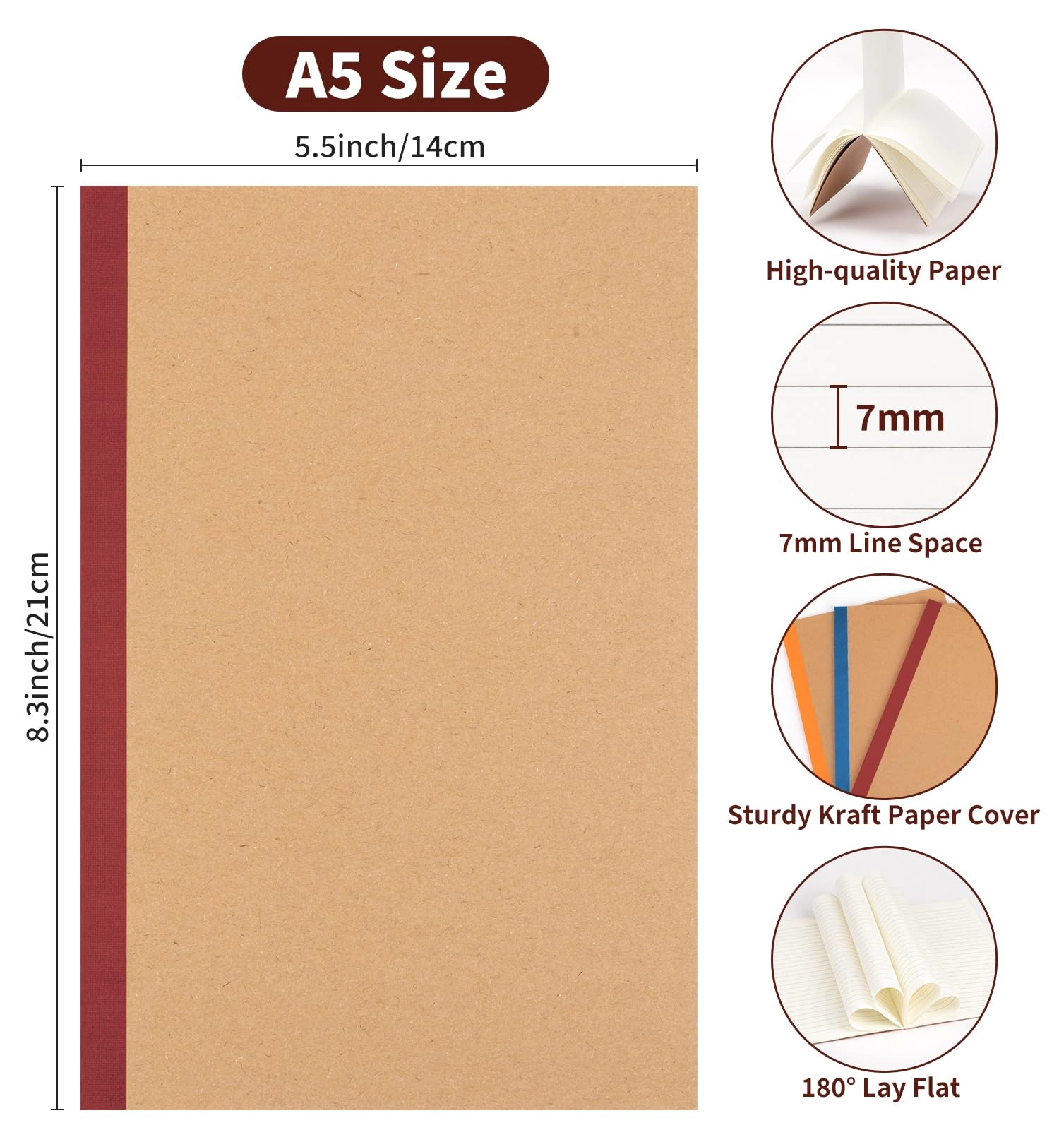Composition Notebook A5 - Lined 30 Sheets