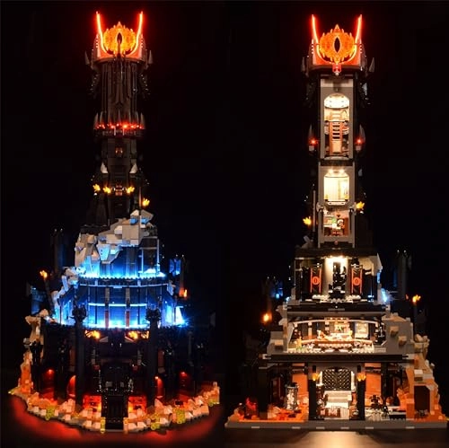 LED Lighting Kit for Lego (10333) - Dark Lord Castle Lighted Minifigure Remote Version
