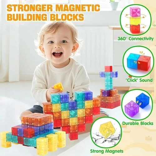 Magnetic Building Blocks - 96 pcs
