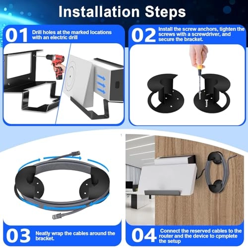 Starlink Gen 3 Wall Mount - Ethernet Cable Caddy Stainless Steel