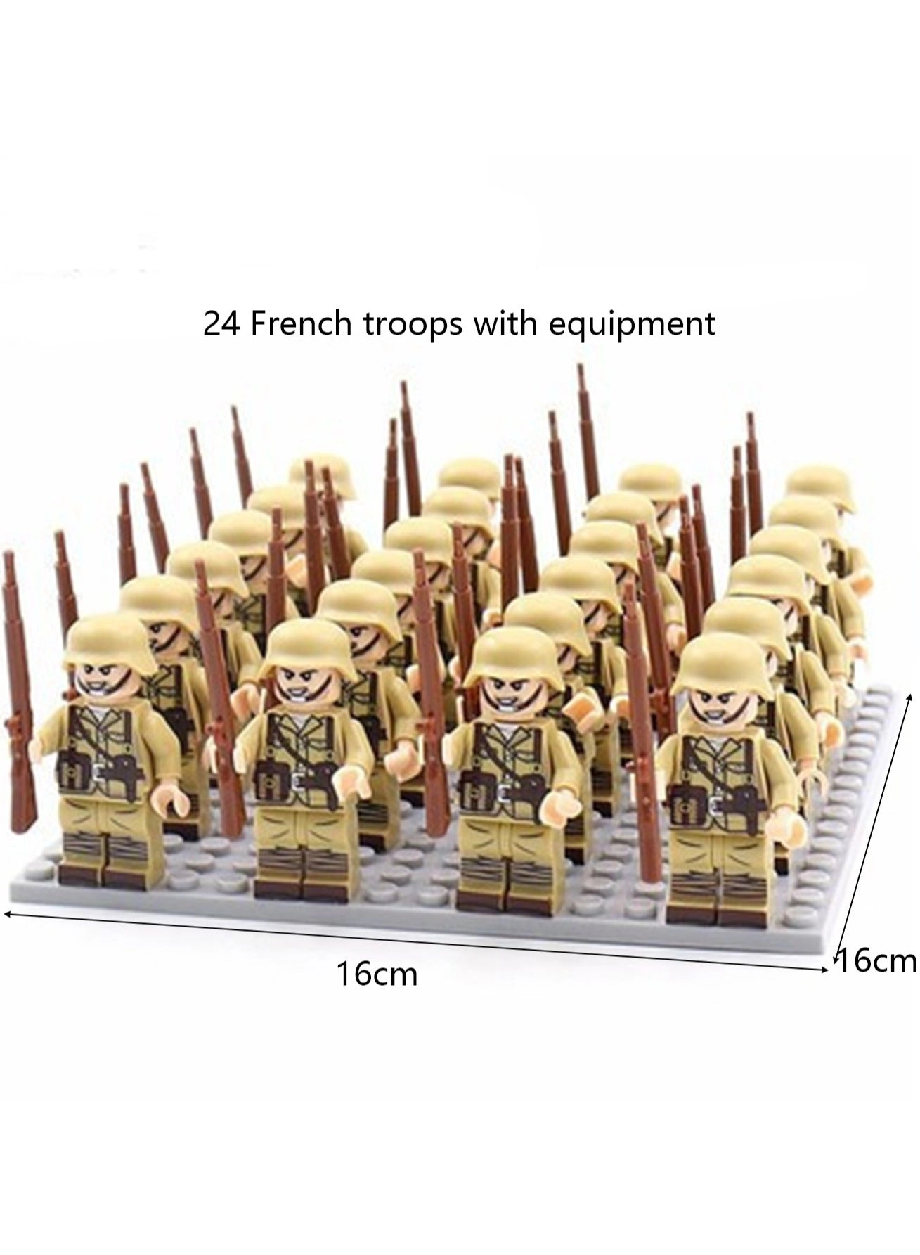 Army Block - Blue New Eighth Route Army Array 24 pcs