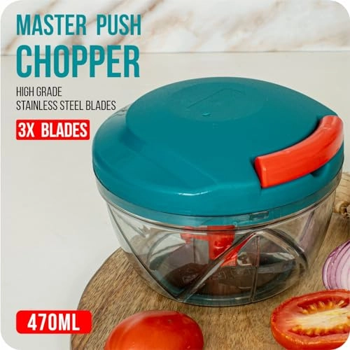 Multipurpose Plastic Vegetable Chopper Cutter - 650 ml 3 Blades