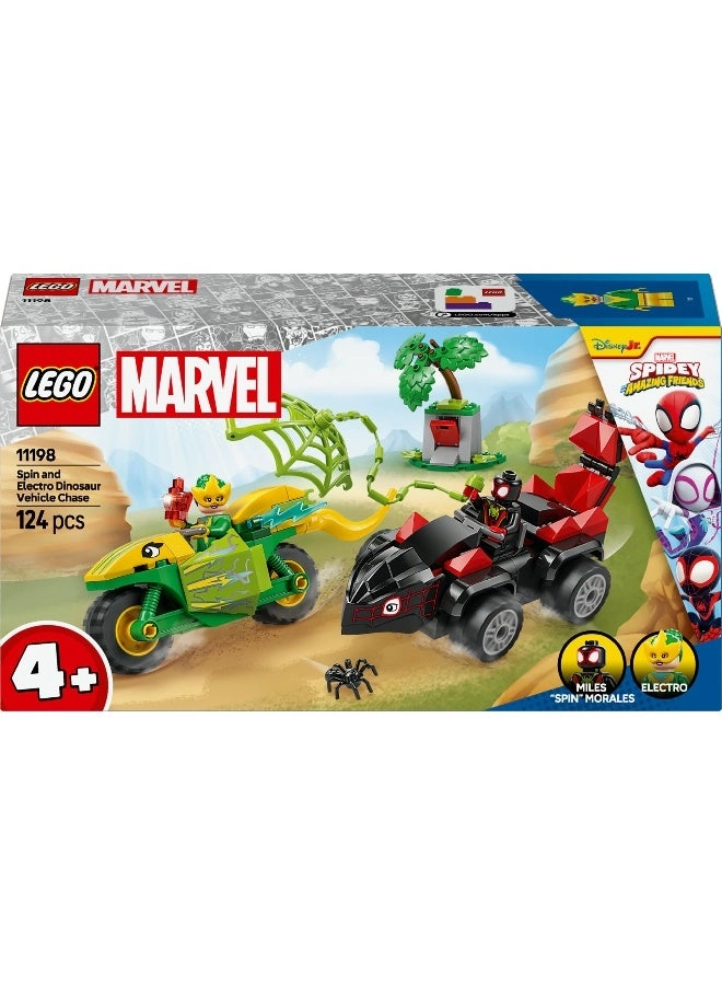 Marvel Spidey & His Amazing Friends Spin & Electro Dinosaur Vehicle Chase