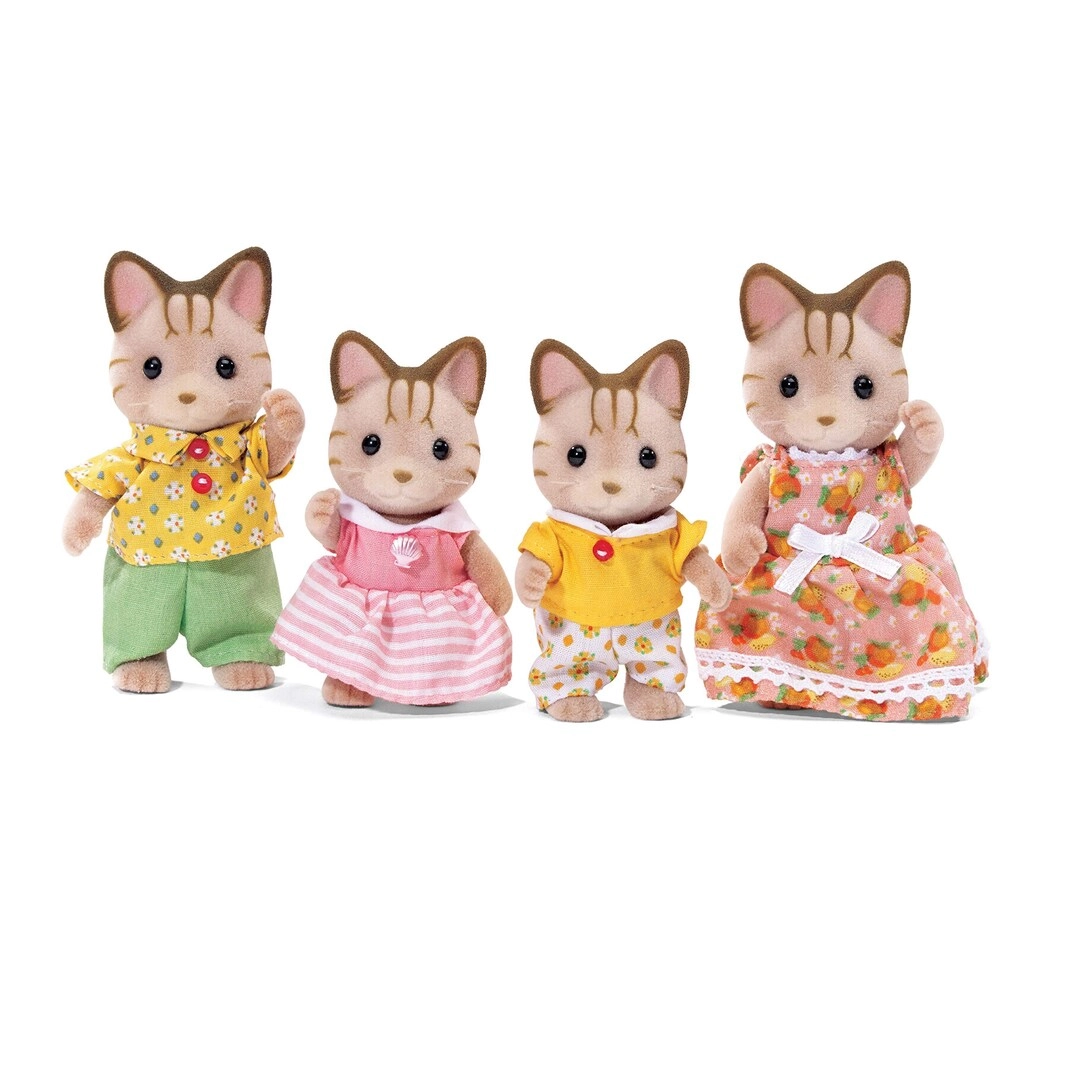 Calico Critters Sandy Cat Family Dolls - 3 inches