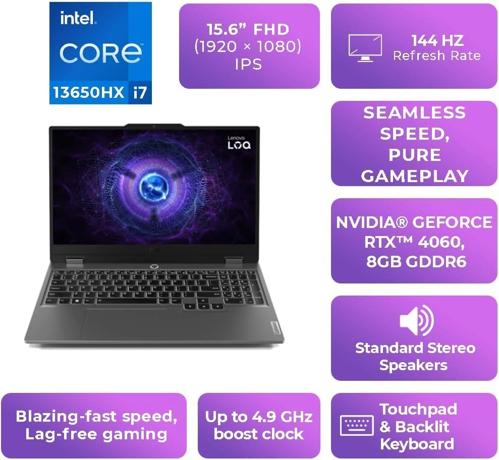 LOQ 15IRX9 83DV00UKPS - 15.6'' Core i7-13650HX 24GB DDR5 1TB SSD