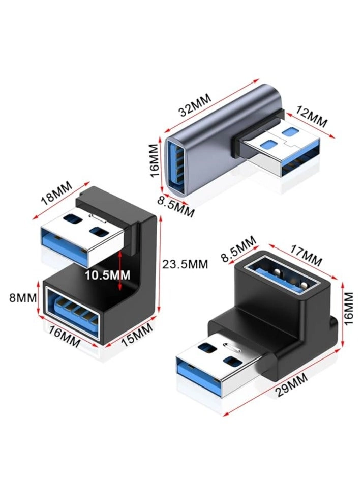 Standard Cable 10Gbps USB-A to USB-A 90-Degree (3-Pack)