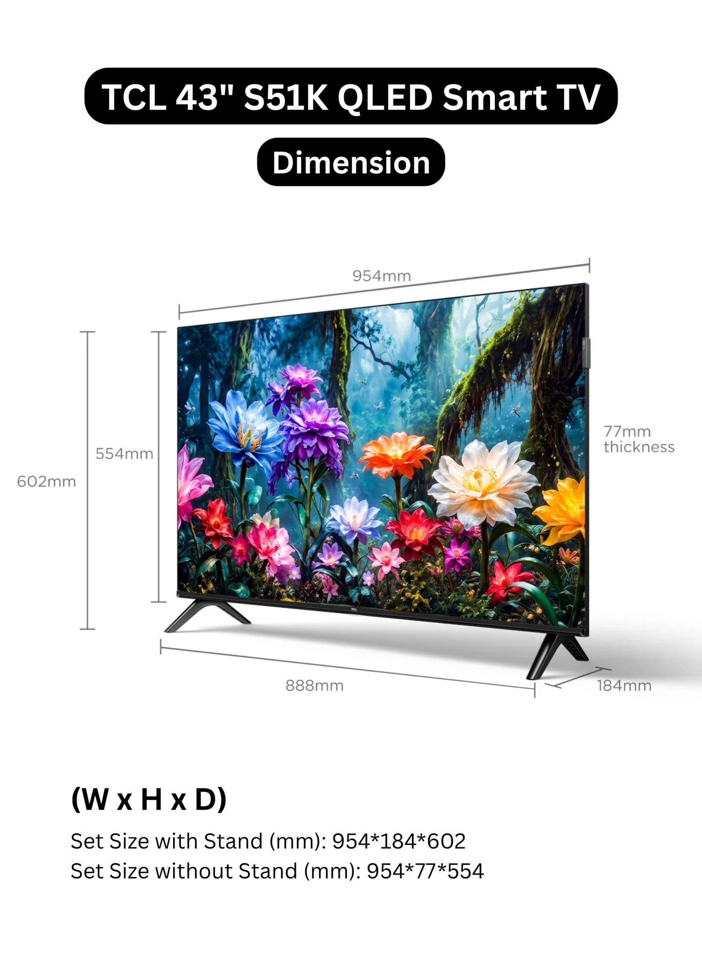 43S51K - 43 Inches