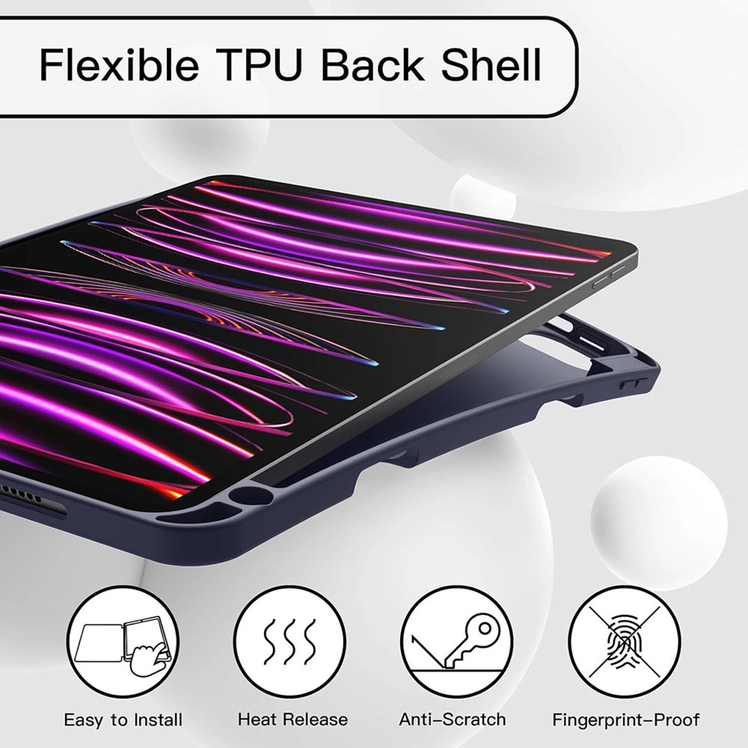 Tri-Fold Book Case with Pencil Holder for iPad Pro 11-inch (2024)