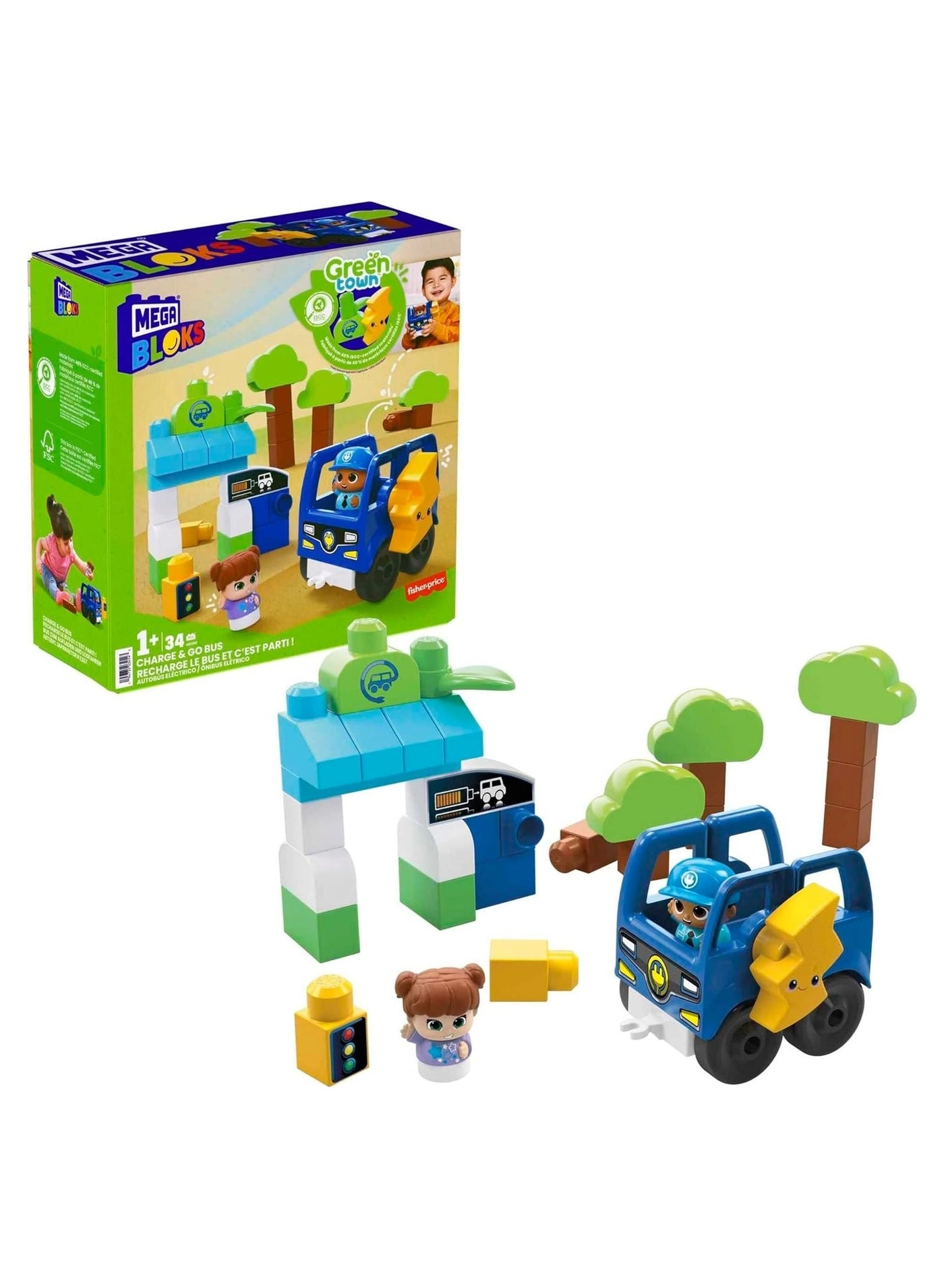 Charge Go Bus - Green Town 35 pcs